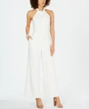 Julia Jordan Sleeveless Halter Neck Jumpsuit Dress In Ivory