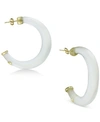 ARGENTO VIVO LUCITE HOOP EARRINGS IN GOLD-PLATED STERLING SILVER