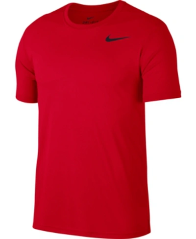 Nike Breathe Men's Short-sleeve Training Top (university Red) - Clearance Sale In University Red,heather,black
