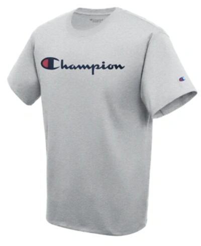 Champion Men's Script Logo T-shirt In Oxford