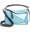 LOEWE PUZZLE SMALL CALFSKIN LEATHER BAG - BLUE,32230MTS21