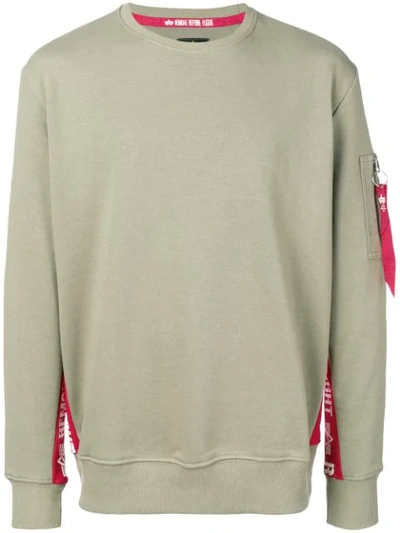 Alpha Industries Remove Before Flight Sweatshirt In Green