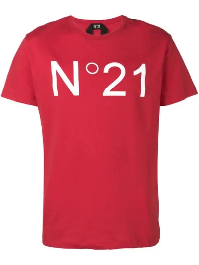 N°21 Nº21 Logo Print T-shirt - 红色 In Red