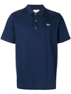 Lacoste Logo-patch Short-sleeve Polo Shirt In Dark Blue