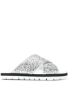 MSGM GLITTER SLIDES