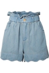 SEA DAKOTA SCALLOPED DENIM SHORTS