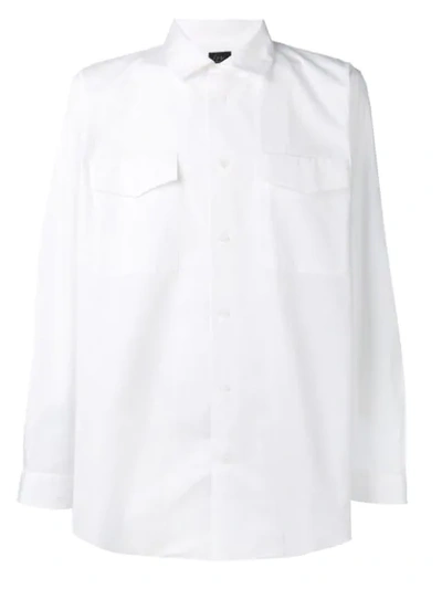 Yohji Yamamoto Long-sleeve Fitted Shirt - 白色 In White