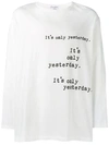 YOHJI YAMAMOTO SLOGAN PRINT LONG