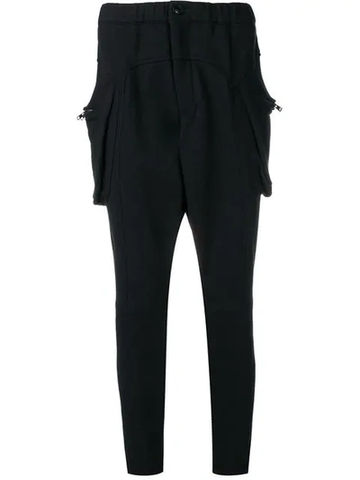 Yohji Yamamoto Slim-fit Track Trousers - 黑色 In Black