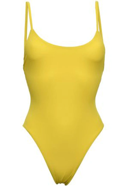Alix Woman Stretch Swimsuit Lime Green