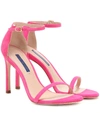 Stuart Weitzman Nudistsong Suede Sandals In Pink