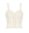 ALEXANDER MCQUEEN LACE-TRIMMED TANK TOP,P00367372