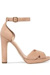 RUPERT SANDERSON MEADOW SUEDE PLATFORM SANDALS