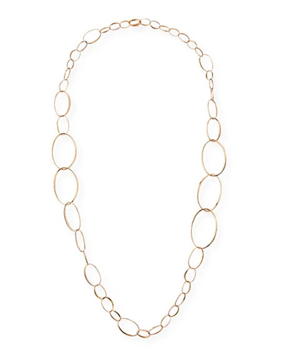 Pomellato 18k Rose Gold Graduated Link Necklace, 43"