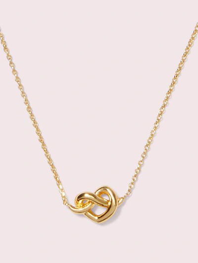 Kate Spade Heart Knot Collar Necklace, 16" + 3" Extender In Gold