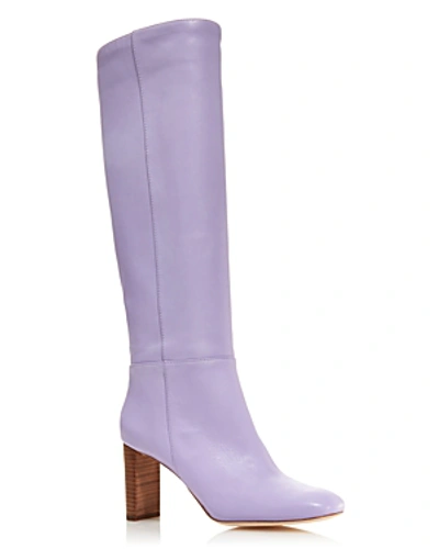 Kate Spade Rochelle Tall Leather Boots In Frozen Lilac