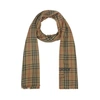 BURBERRY EMBROIDERED VINTAGE CHECK LIGHTWEIGHT CASHMERE SCARF,3024720