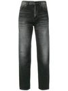 SAINT LAURENT SAINT LAURENT DISTRESSED BOYFRIEND JEANS - 黑色