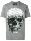 Philipp Plein Printed Skull T-shirt In Grey