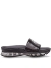 FENDI LOGO-PATCH SANDALS