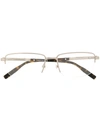 Montblanc Rectangular Frame Glasses In Metallic