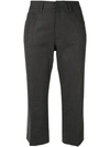 WE11 DONE CROPPED WOOL TROUSERS
