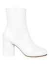 Maison Margiela Tabi Calfskin Ankle Boots In White