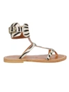 KJACQUES ZEBRA PRINT SANDALS,CARAVELLE F CUIR HORSY ZEBRE