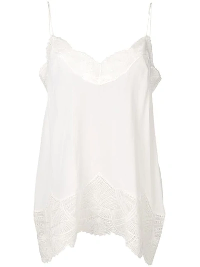 Iro Embroidered Slip Vest Top - 白色 In White