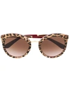 Dolce & Gabbana Leopard Print Sunglasses In Neutrals