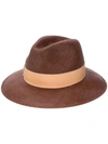 BORSALINO BORSALINO NARROW BRIM STRAW HAT - 棕色