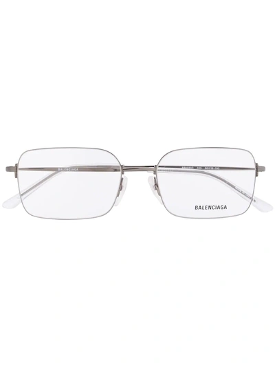 Balenciaga Eyewear Square Frame Glasses - 银色 In Silver