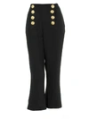 BALMAIN DECORATIVE BUTTONS CROPPED TROUSERS,RF15000207D 0PA