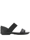 Camper Right Strappy Sandals In Black