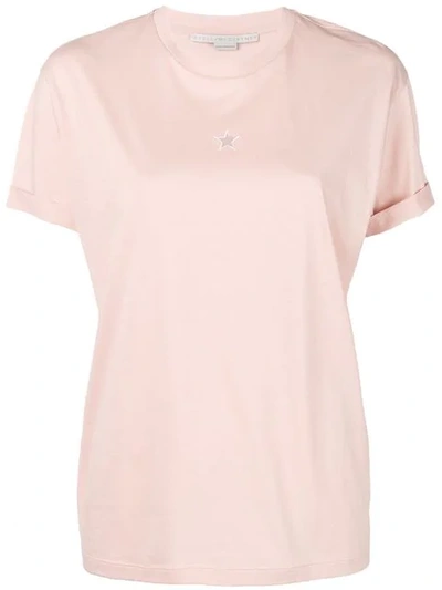 Stella Mccartney Star Cut Out T-shirt In Pink