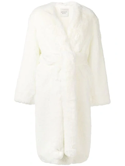 A.w.a.k.e. Faux Fur Coat In White