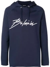 BALMAIN SIGNATURE LOGO HOODIE