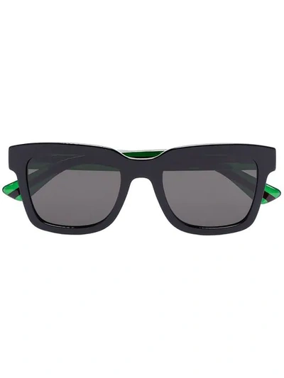 Gucci Eyewear Black Two-tone Tinted Square Sunglasses - 黑色 In Black