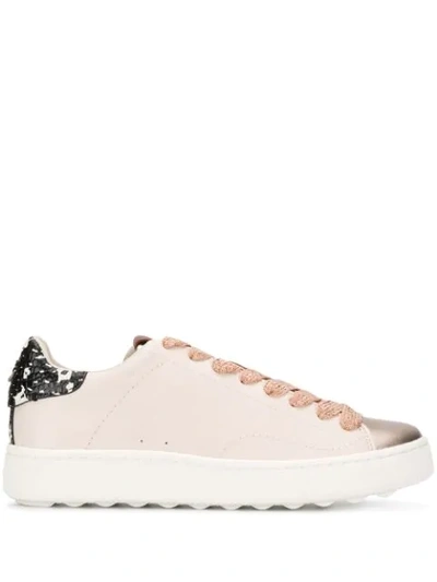Coach Nude Pink Flat Trainers In Neutrals