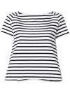 Sacai Striped T-shirt In White