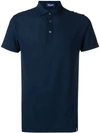 Drumohr Short Sleeved Polo Shirt In Dark Blue