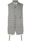 ZIGGY CHEN ZIGGY CHEN PLAID WAISTCOAT - 灰色