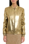 SAINT LAURENT TEDDY GOLDEN VARSITY JACKET,10846259