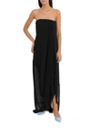 JACQUEMUS OFF -THE-SHOULDERS LONG AND DRAPED DRESS,10846144