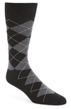Cole Haan Men's Classic Argyle Crew Socks In Black
