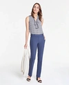 Ann Taylor The Petite Straight Leg Pant In Midnight Sapphire