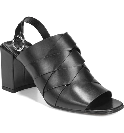 Via Spiga Women's Oren 2 Woven Leather Slingback Sandals In Black