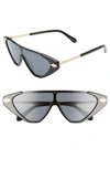 KAREN WALKER HALLELUJAH 125MM SHIELD SUNGLASSES - BLACK/ SMOKE,KAS1901825