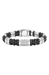 LAGOS BLACK CAVIAR DIAMOND STATION BRACELET,05-81323-CBM