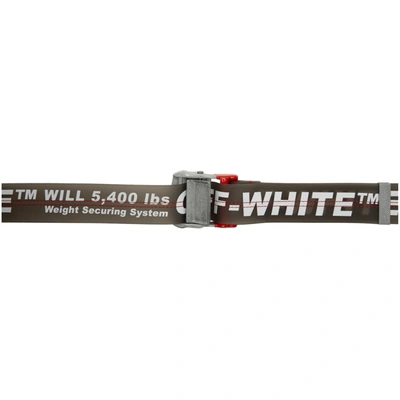 Off-white White And Grey Pvc Industrial Belt In Black